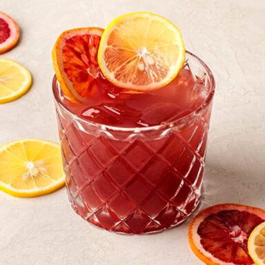 Mocktail decorated with citrus wheels