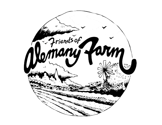 Alemany Farm Logo with illustration of a field