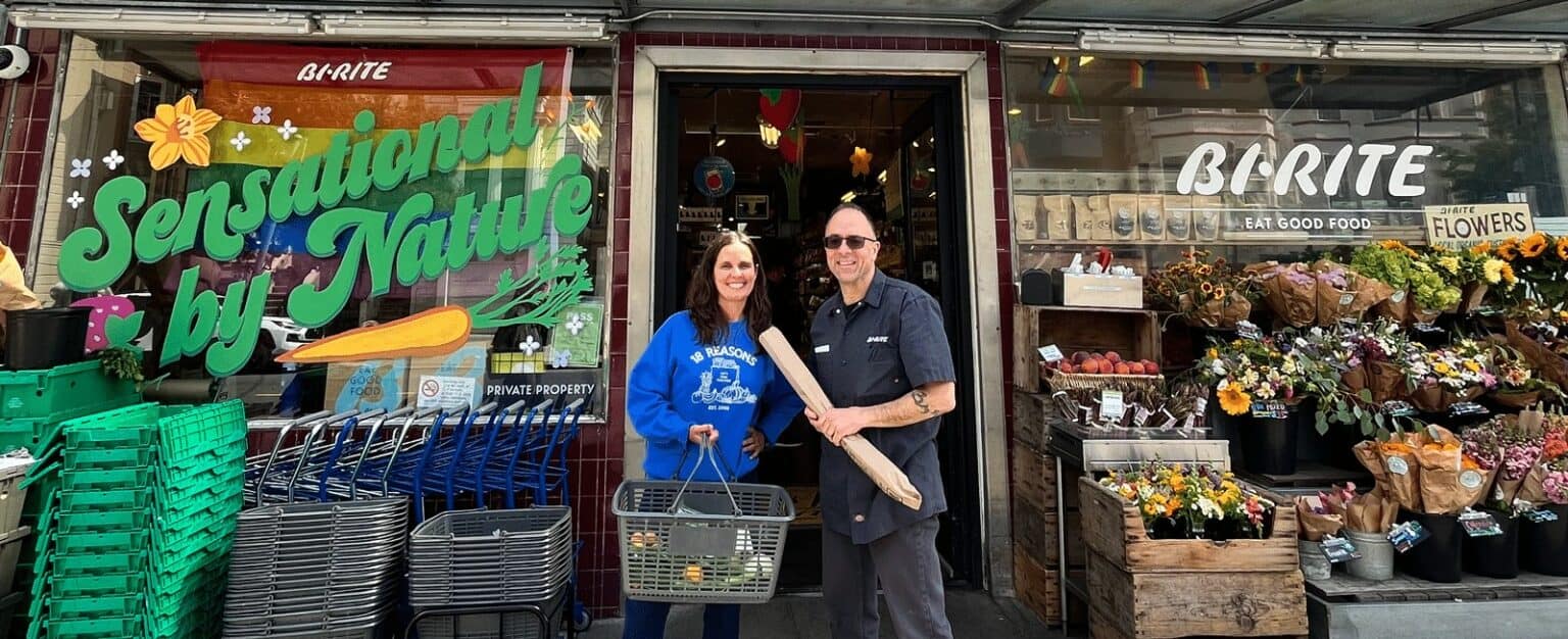 Sarah And Sam Smiling Outside Of Bi Rite Market 18th St
