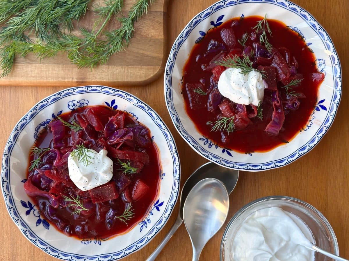 Borscht Beet Soup with Fresh Dill