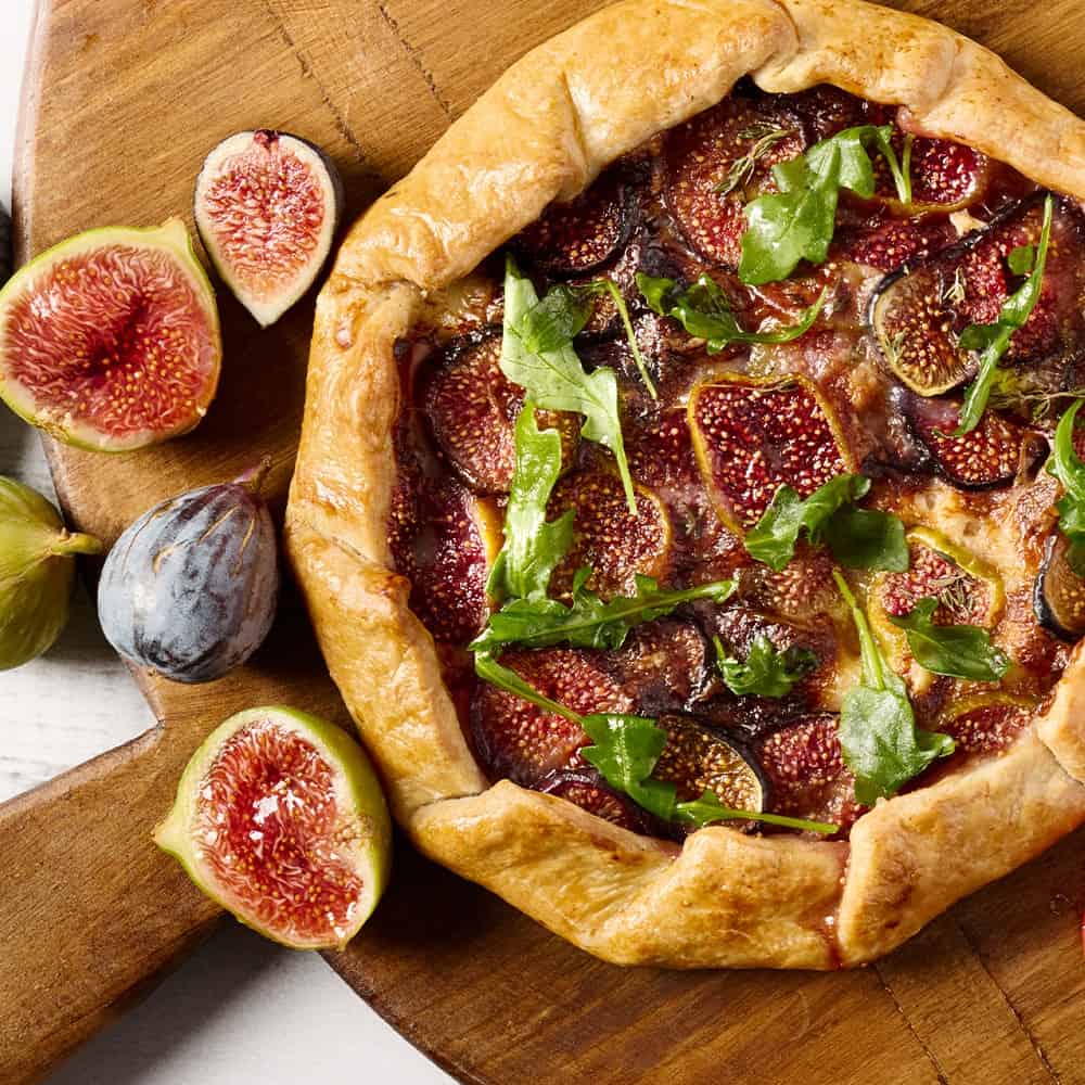 California Harvet Gallette On Board Surrounded By Figs