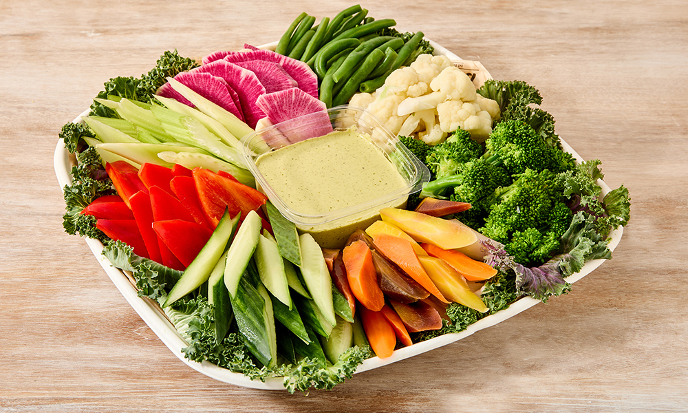 Vegetable Crudite In Compostable Platter